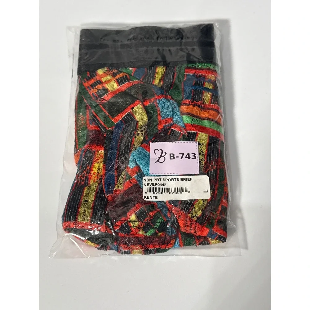 Cosabella‎ Statement Lace Sports Brief Vibrant Multicolor Comfort Fit Size L